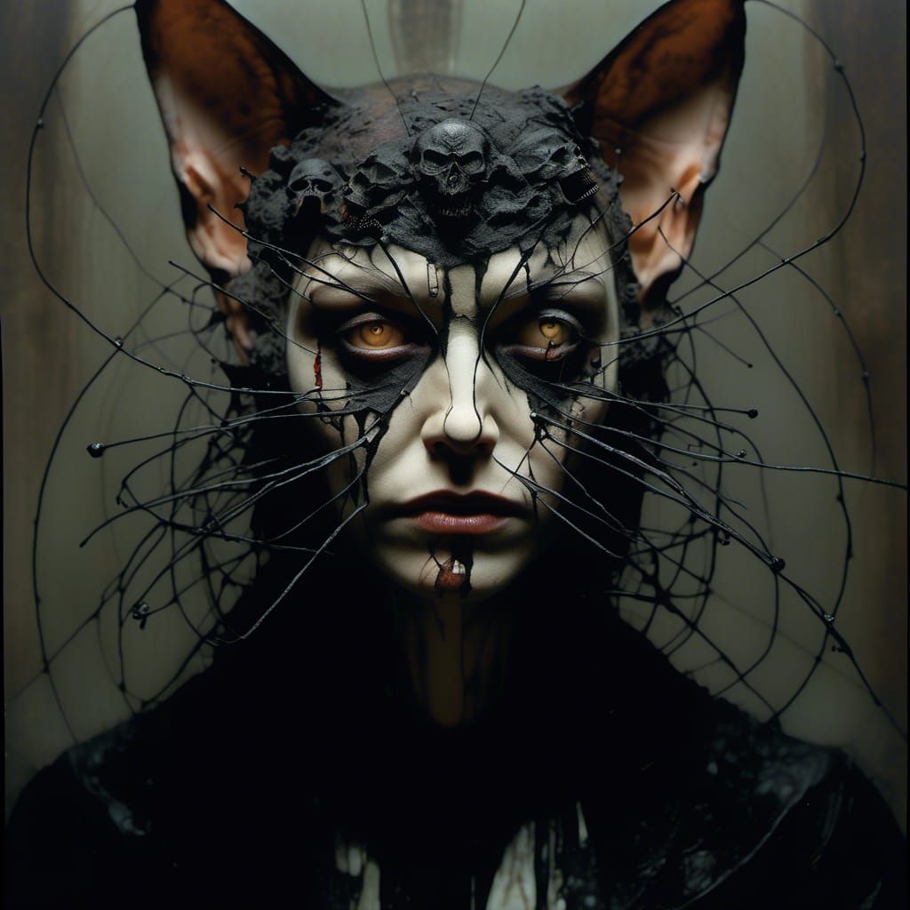 Ethereal Thunderstorm Art with Hidden Faces