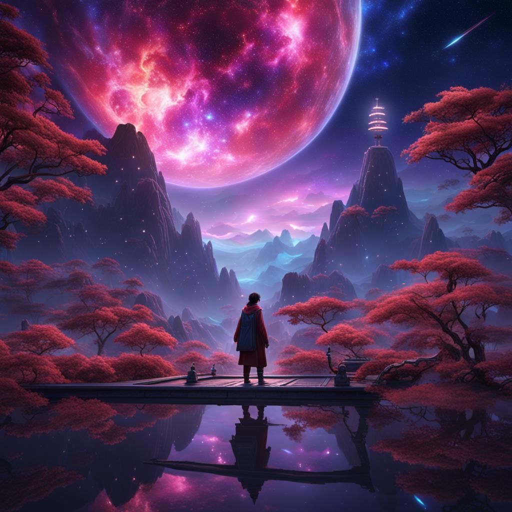 electric feeling of asian in love,  Galaxy of an Asian, by s...