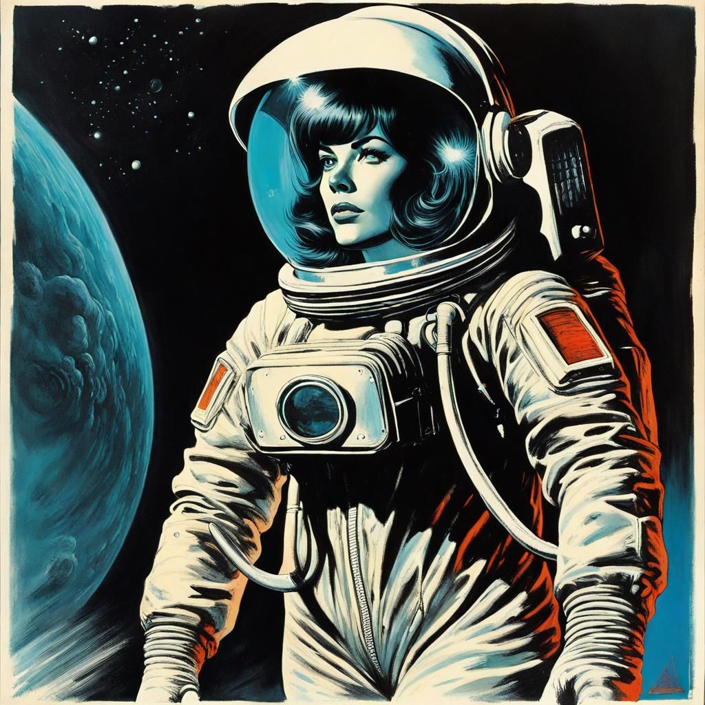 Space Pilot Becky, 1963 - AI Generated Artwork - NightCafe Creator