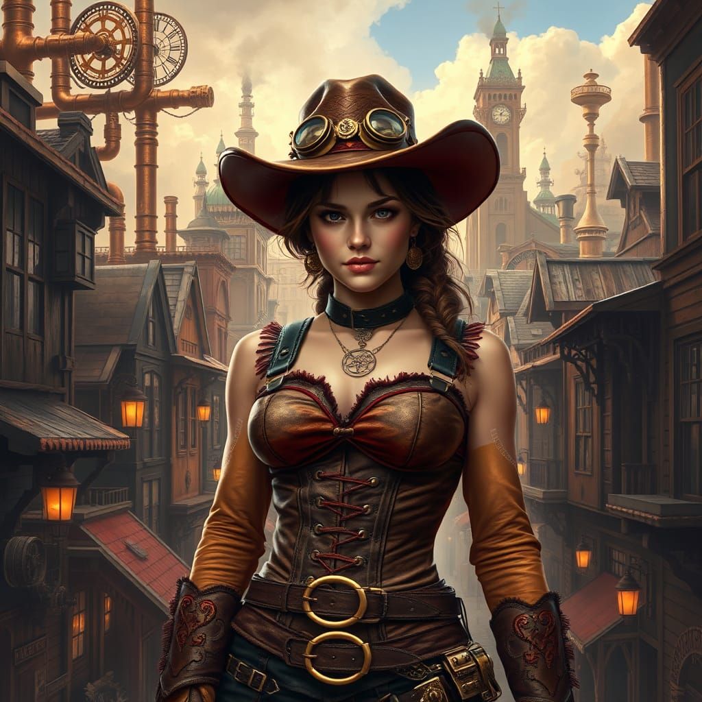 Steampunk Cowgirl   by @Paula-Jane Bourke 