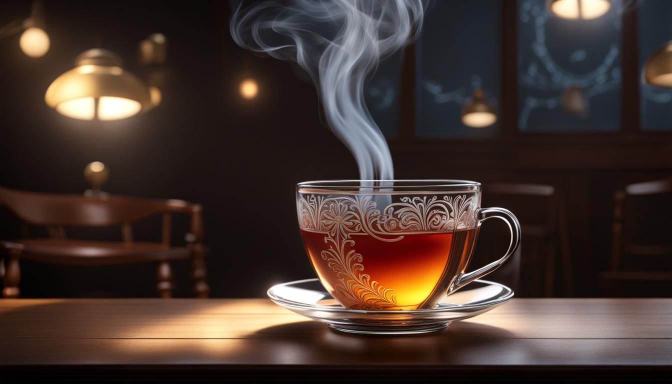 Steaming Tea  by @FREEQ-AI
