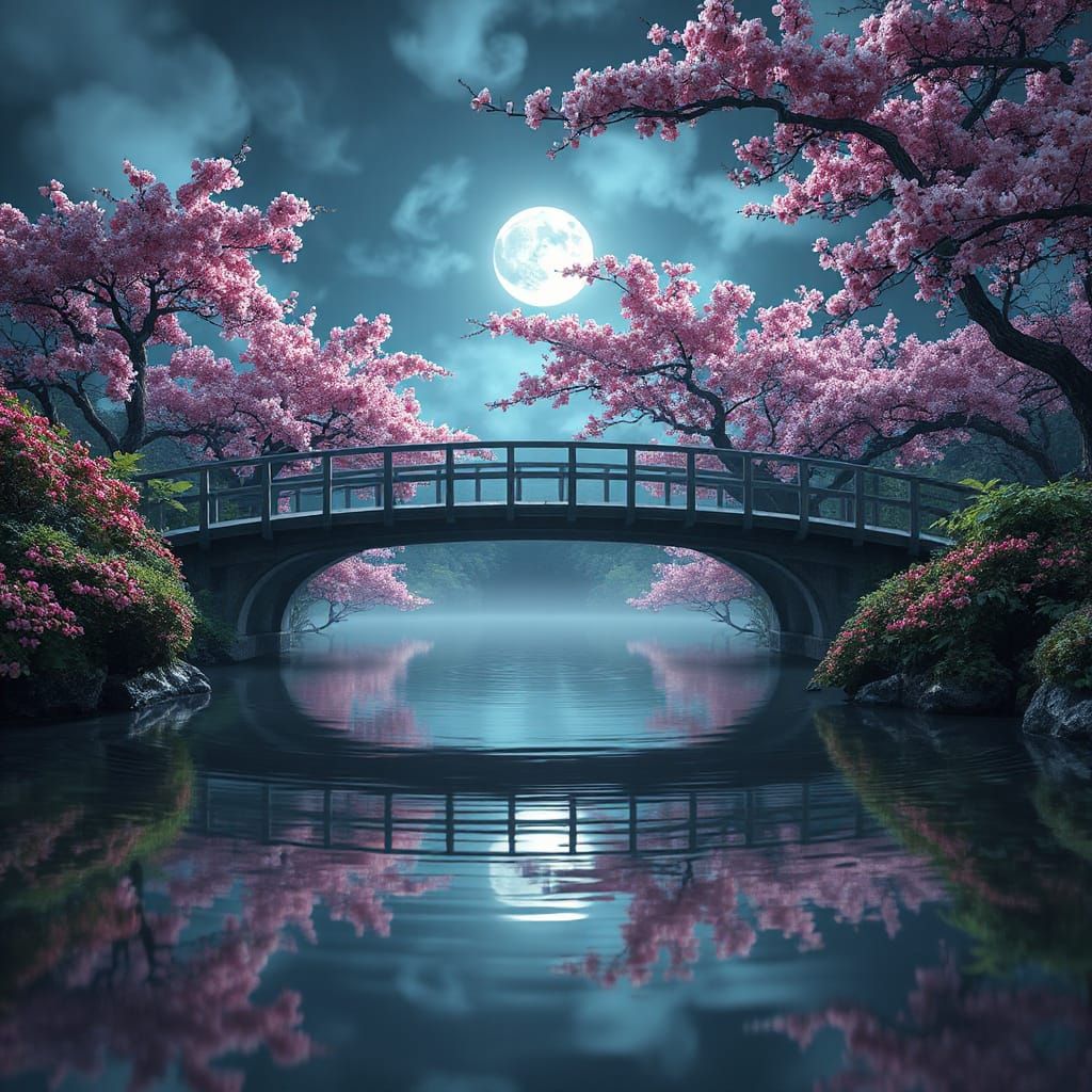 Bridge at night  by @Esther