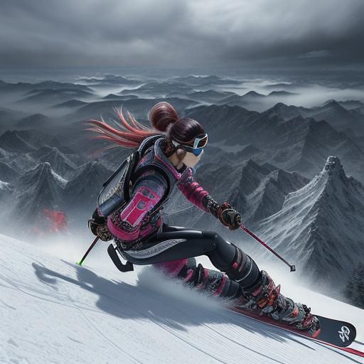 Skiing! (And/Or Snowboarding!) AI Generated Artwork NightCafe Creator