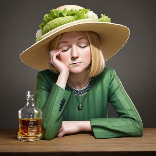 liz truss wearing lettuce