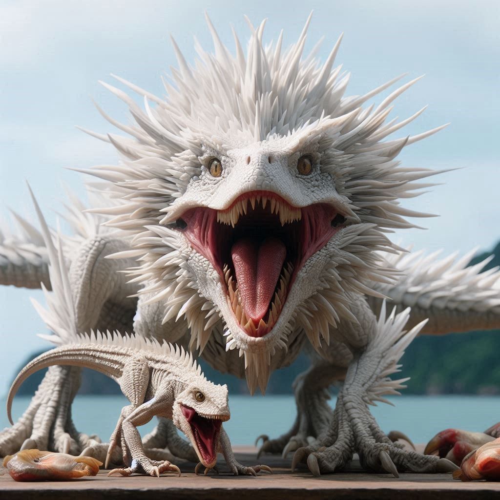 White spike dragon