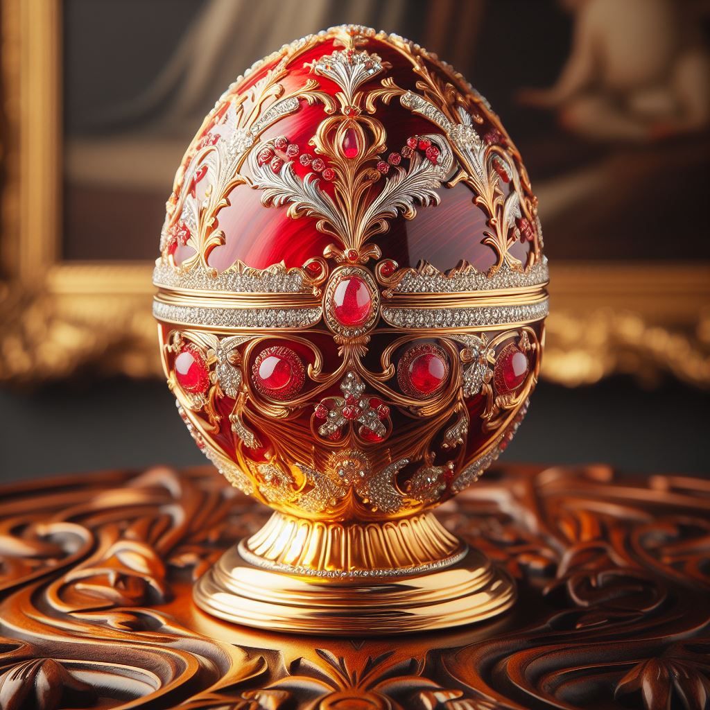 Cinnabar Faberge Egg
