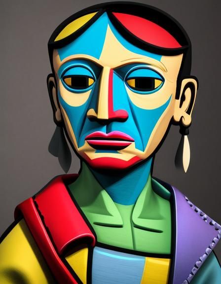Pablo Picasso digital art 3ds Max ■■■■■■■■■■■■■■■
