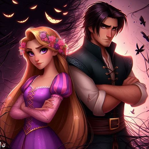 Rapunzel & Flynn Dark Disney