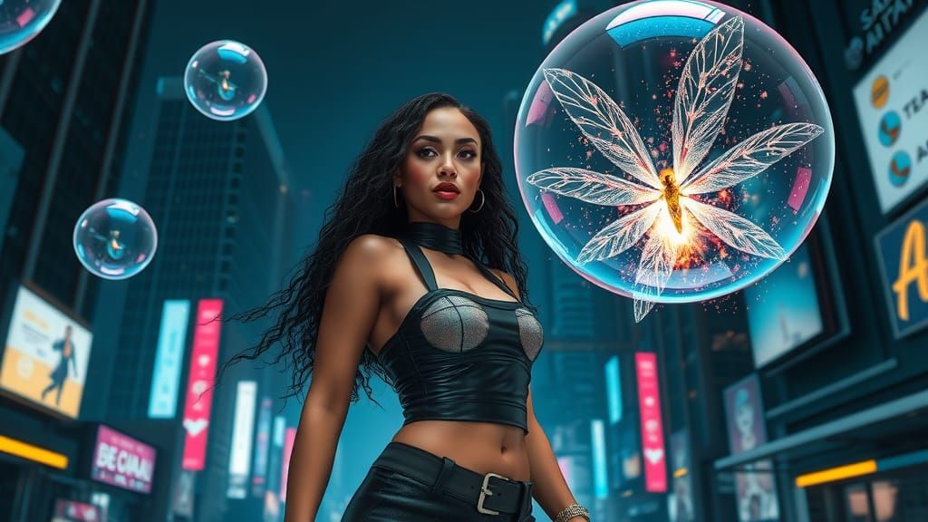 "Burst My Bubble" attractive Puerto Rican woman, different s...