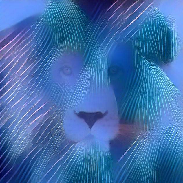 The blues and the face.