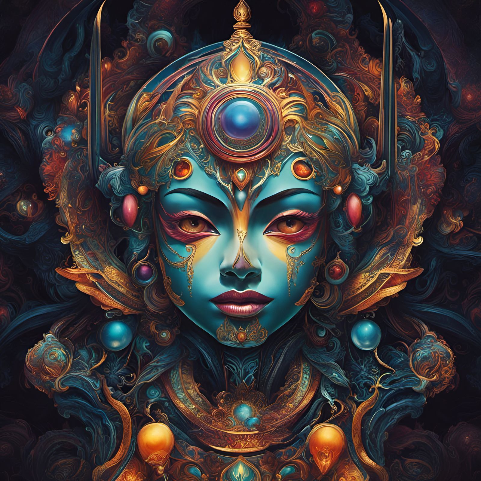 Mandala Godess - AI Generated Artwork - NightCafe Creator