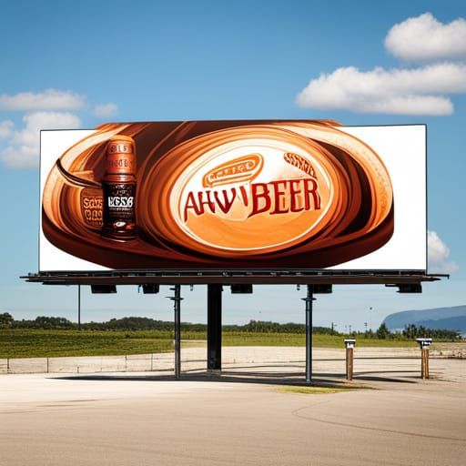 A & W Root Beer billboard by highway - AI Generated Artwork - NightCafe ...