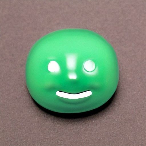 Medium close up jelly bean head face smiling AI Generated Artwork