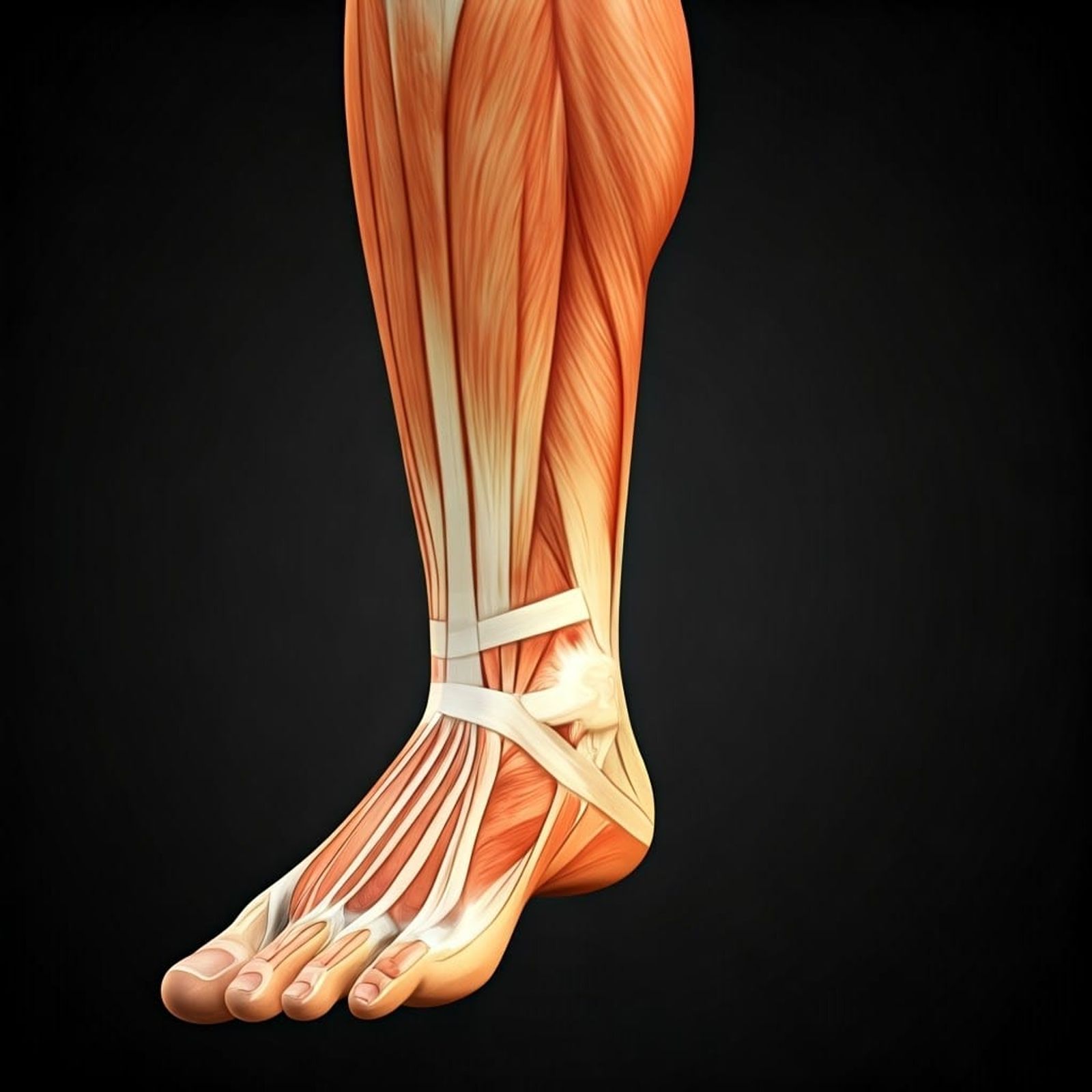 Create a detailed anatomical illustration of parts of the human body