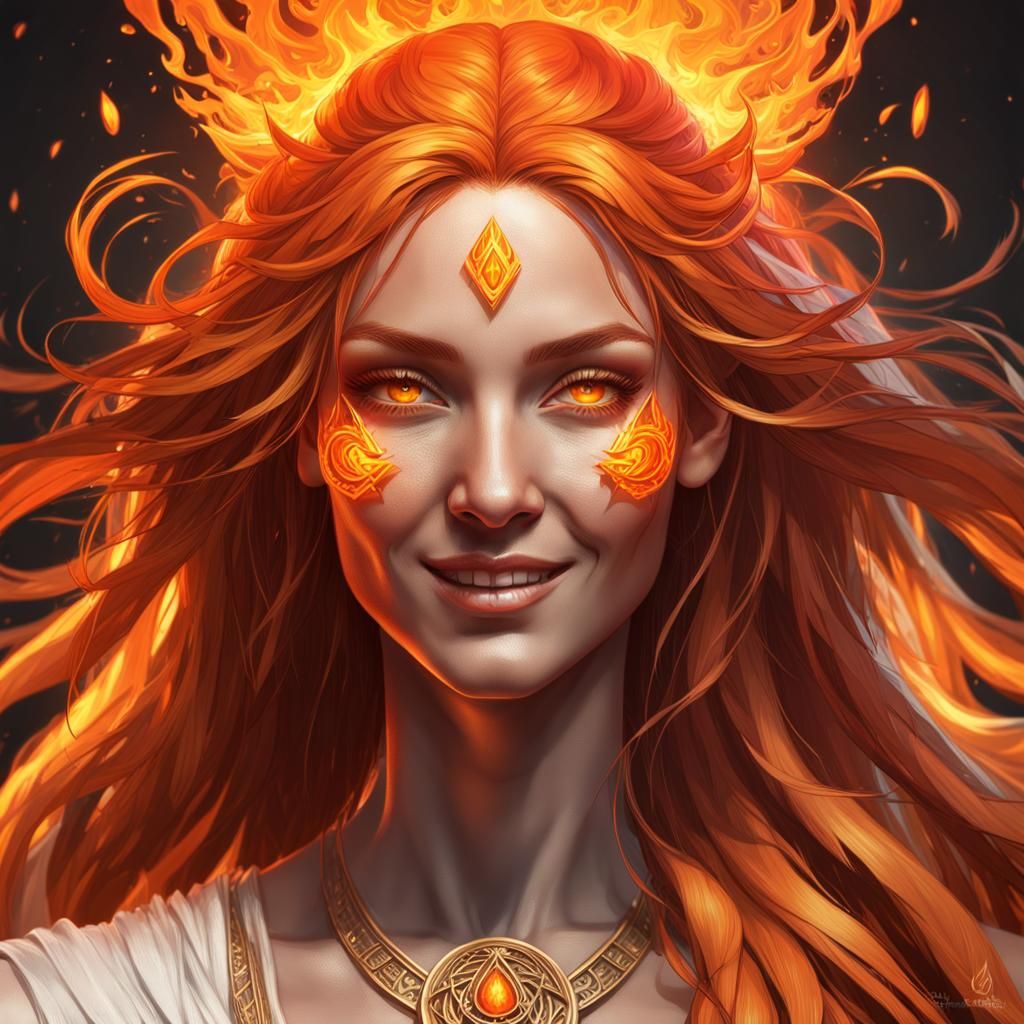 Lady Fire - AI Generated Artwork - NightCafe Creator