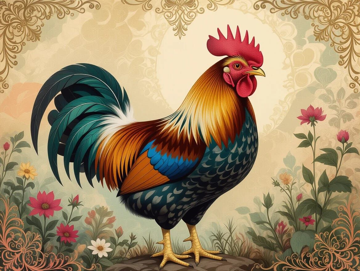 portrait of a rooster