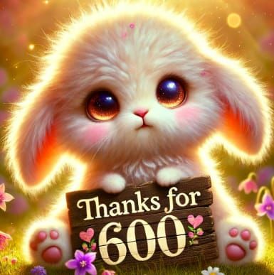 Thanks for 600 followers!!