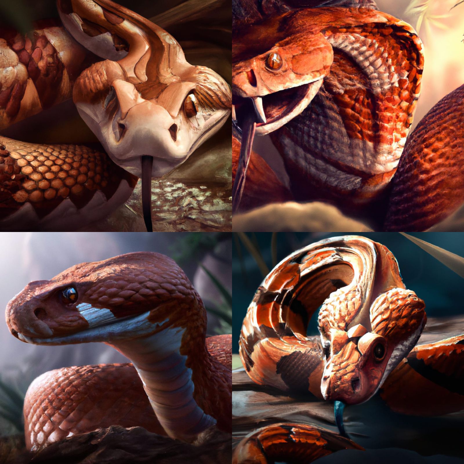 Cobra Snakes - AI Generated Artwork - NightCafe Creator