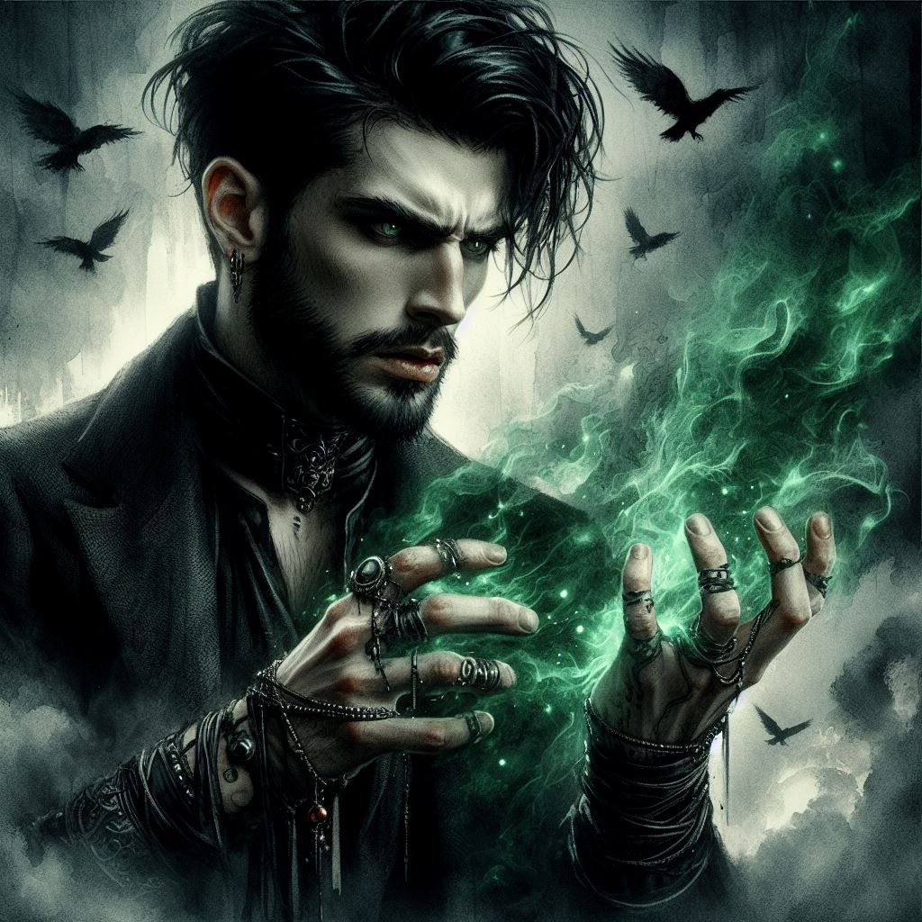 Necromancer summoning evil