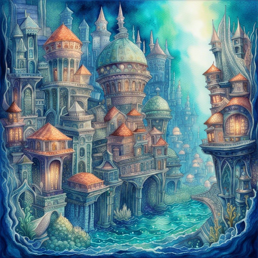 Underwater city - AI Generated Artwork - NightCafe Creator