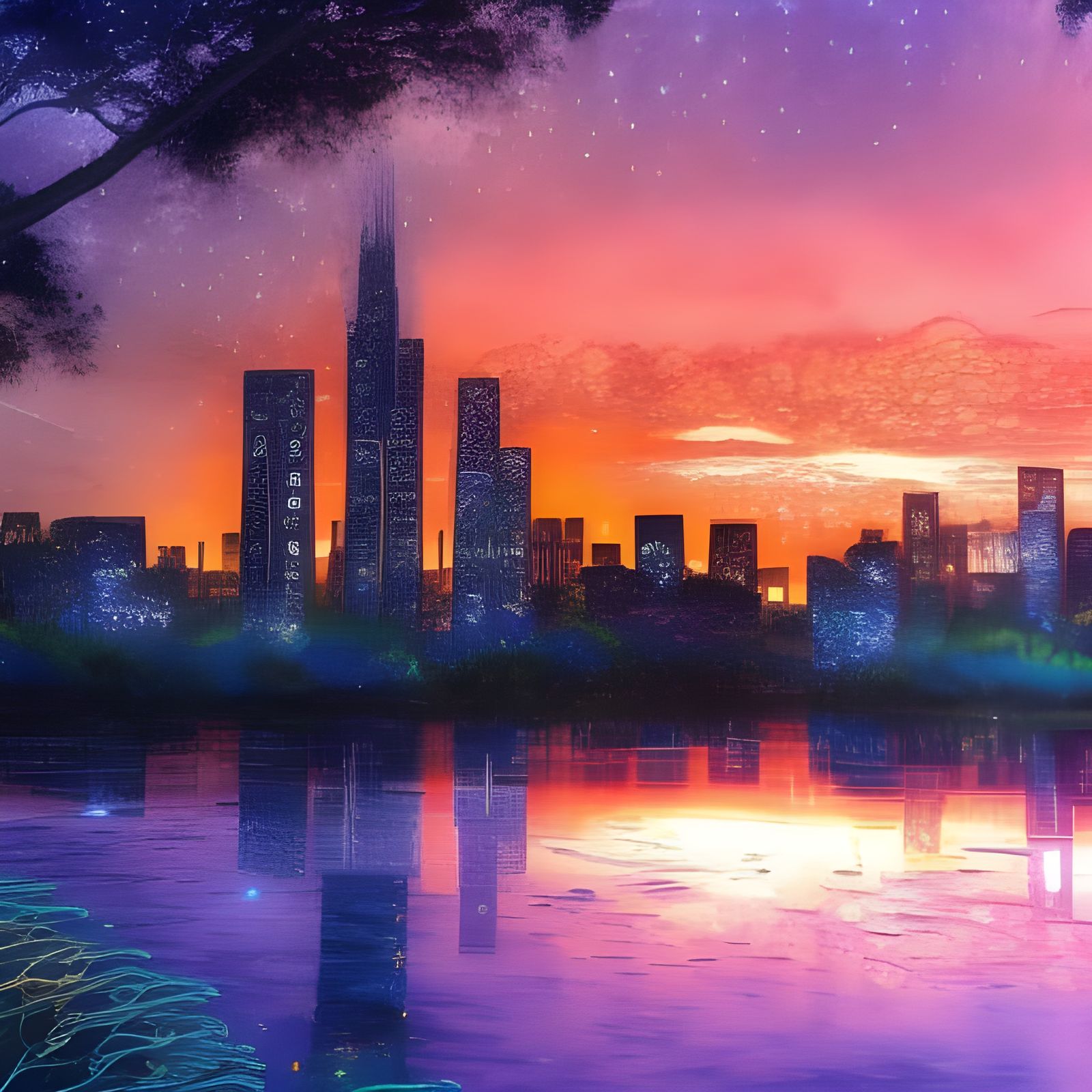 Sleeping City AI Generated Artwork NightCafe Creator