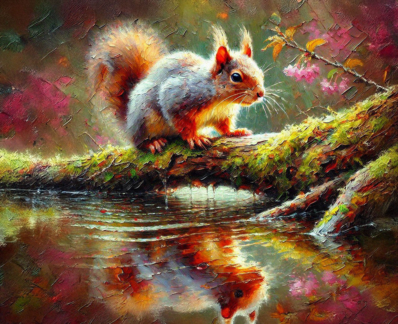 Red Squirrel Reflections