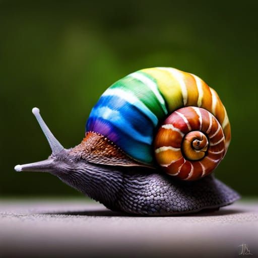 Rainbow Snail - AI Generated Artwork - NightCafe Creator