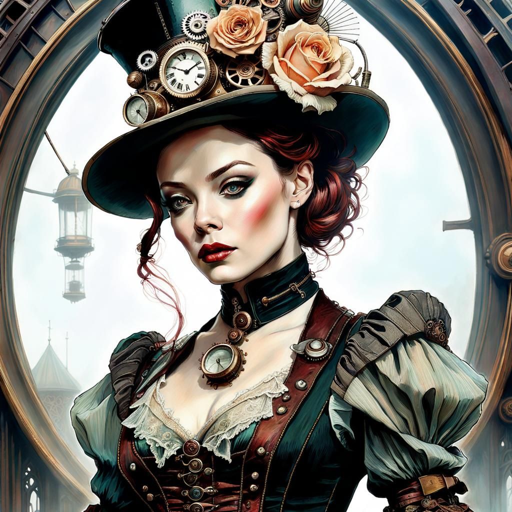 Steampunk Rose McGowan