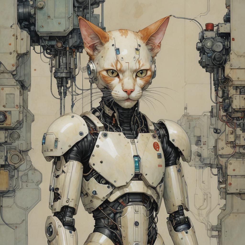 CyborgCat #1  by @Sergio Daroca