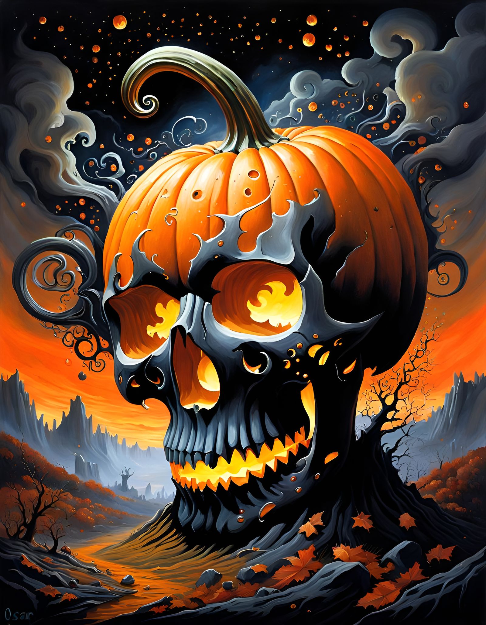Pumpkin Skull
