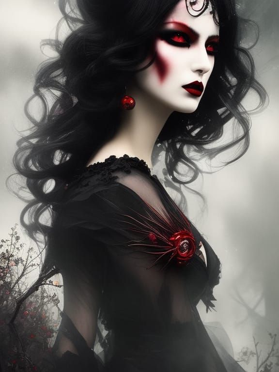 Vampire woman 3 - AI Generated Artwork - NightCafe Creator