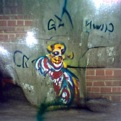 graffiti of a clown
