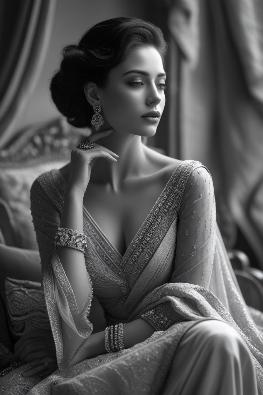 A woman in contemplative reverie