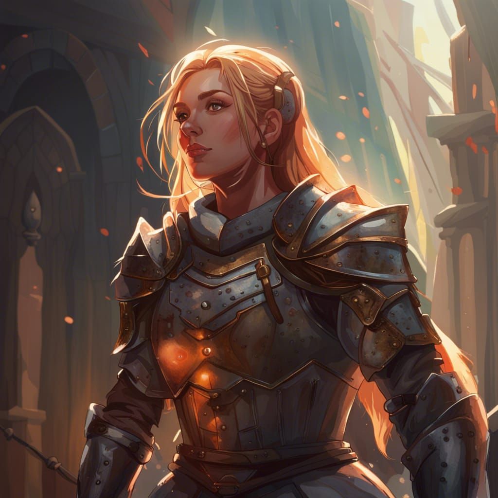 Meet the Female Knight - AI Generated Artwork - NightCafe Creator