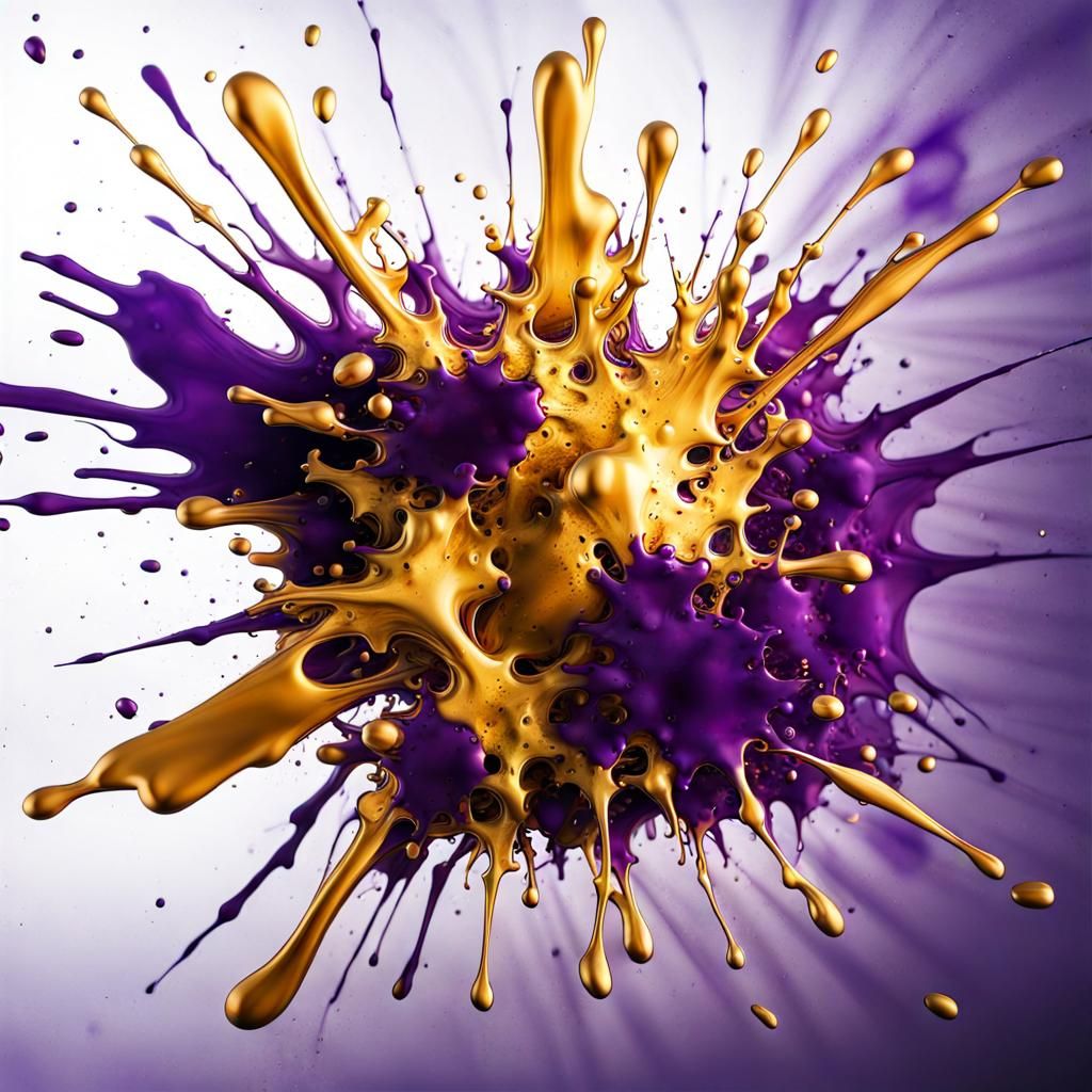 Purple and golden glitter explosion