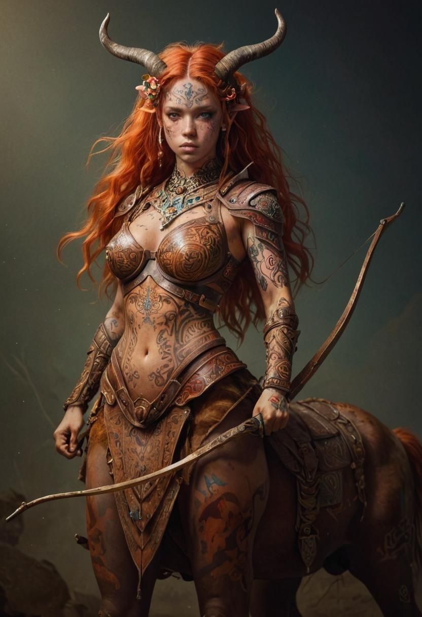 Centaur Warrior   by @new2ai