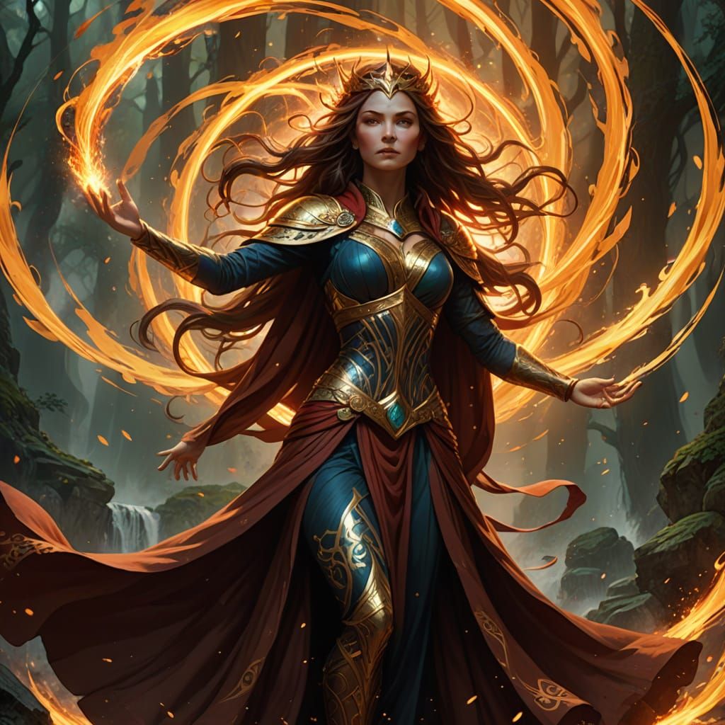 Goddess of the Elements in Cinematic Splendor - AI Art