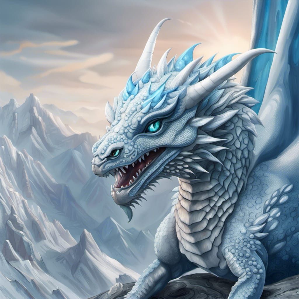 Ice dragon - AI Generated Artwork - NightCafe Creator