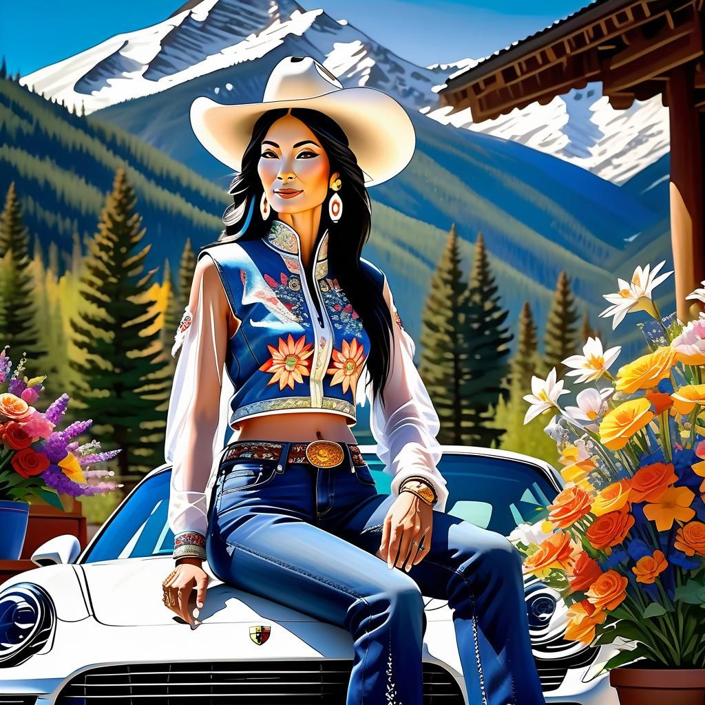 Goddess On Porsche