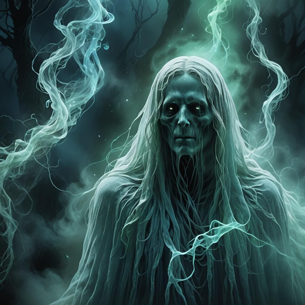 haunting ghost  by @BlueRaspberry