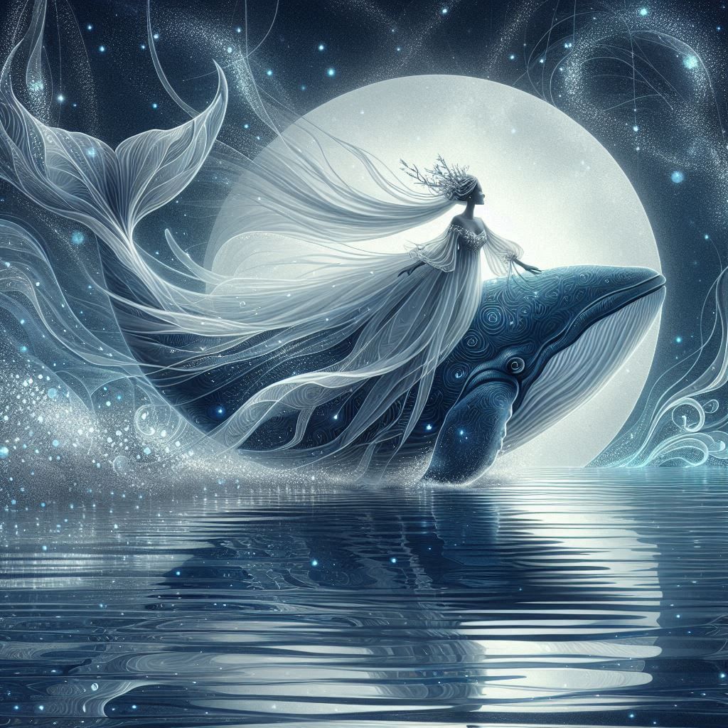 whale riding ethereal