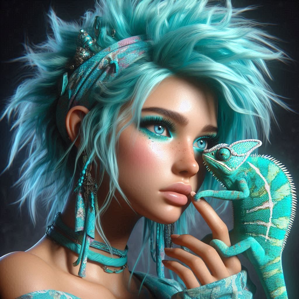 Glamour turquoise punk