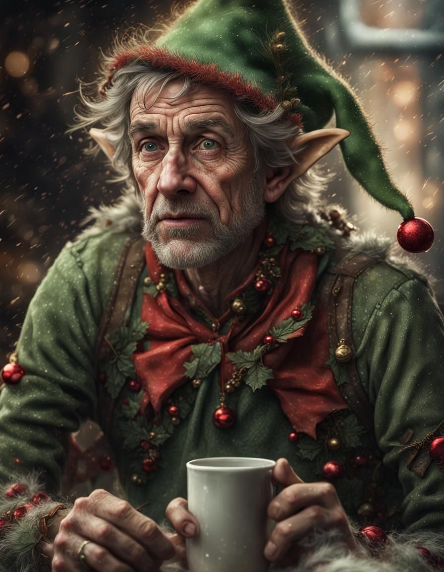 A Rough Looking Christmas Elf  by @Jack-Mike