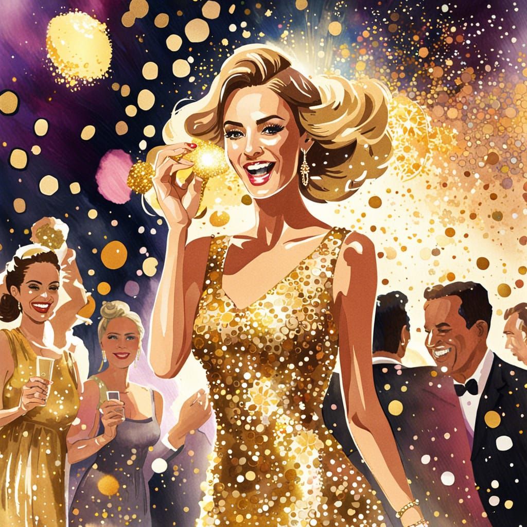 A beautiful woman at party