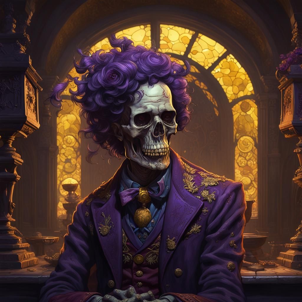 undeath, zombie, skeleton servant, dark fantasy, butler
