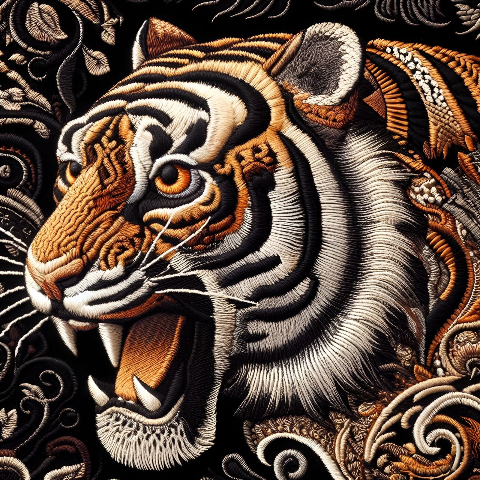 Embroidered Tiger