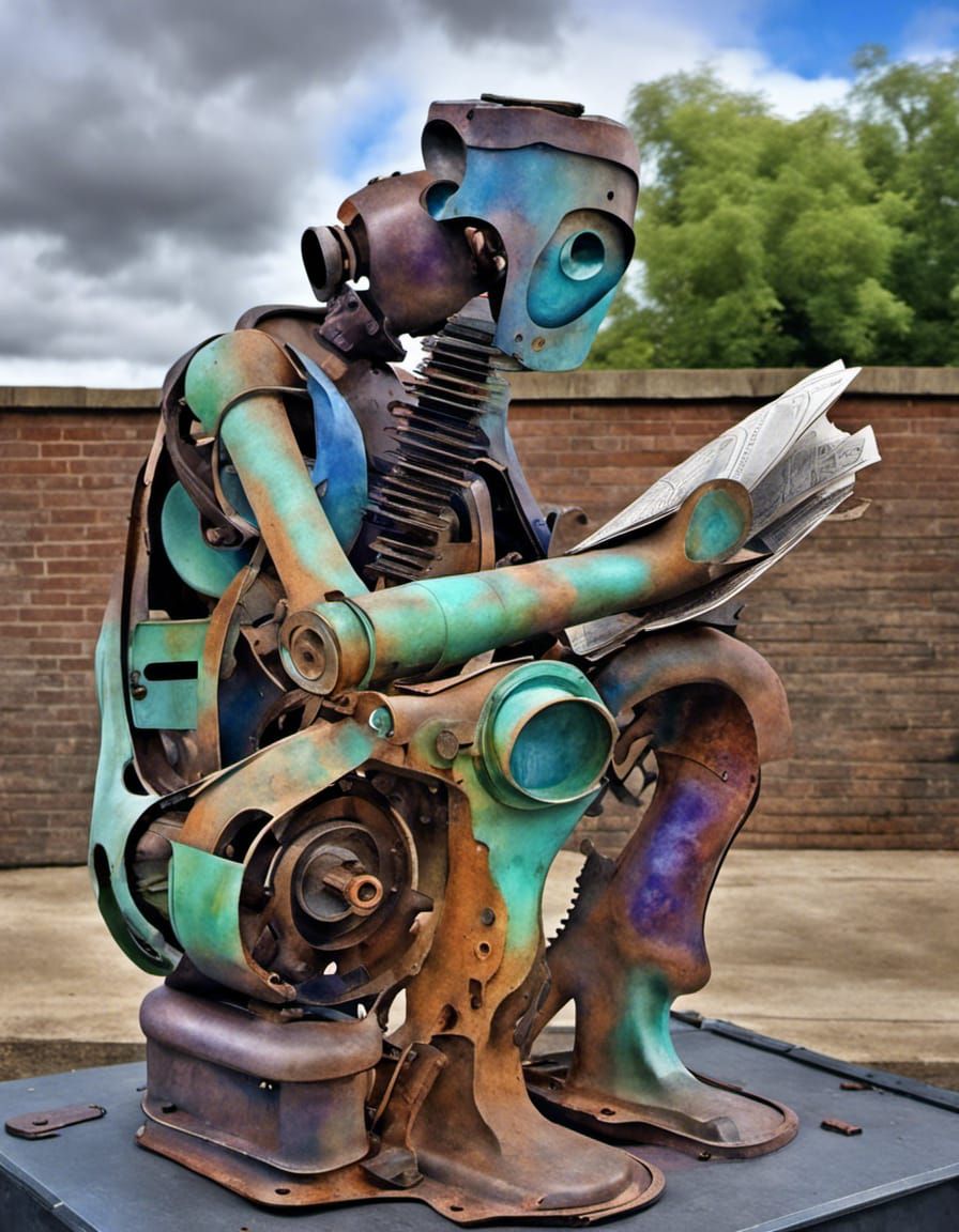 recycling art - the thinker