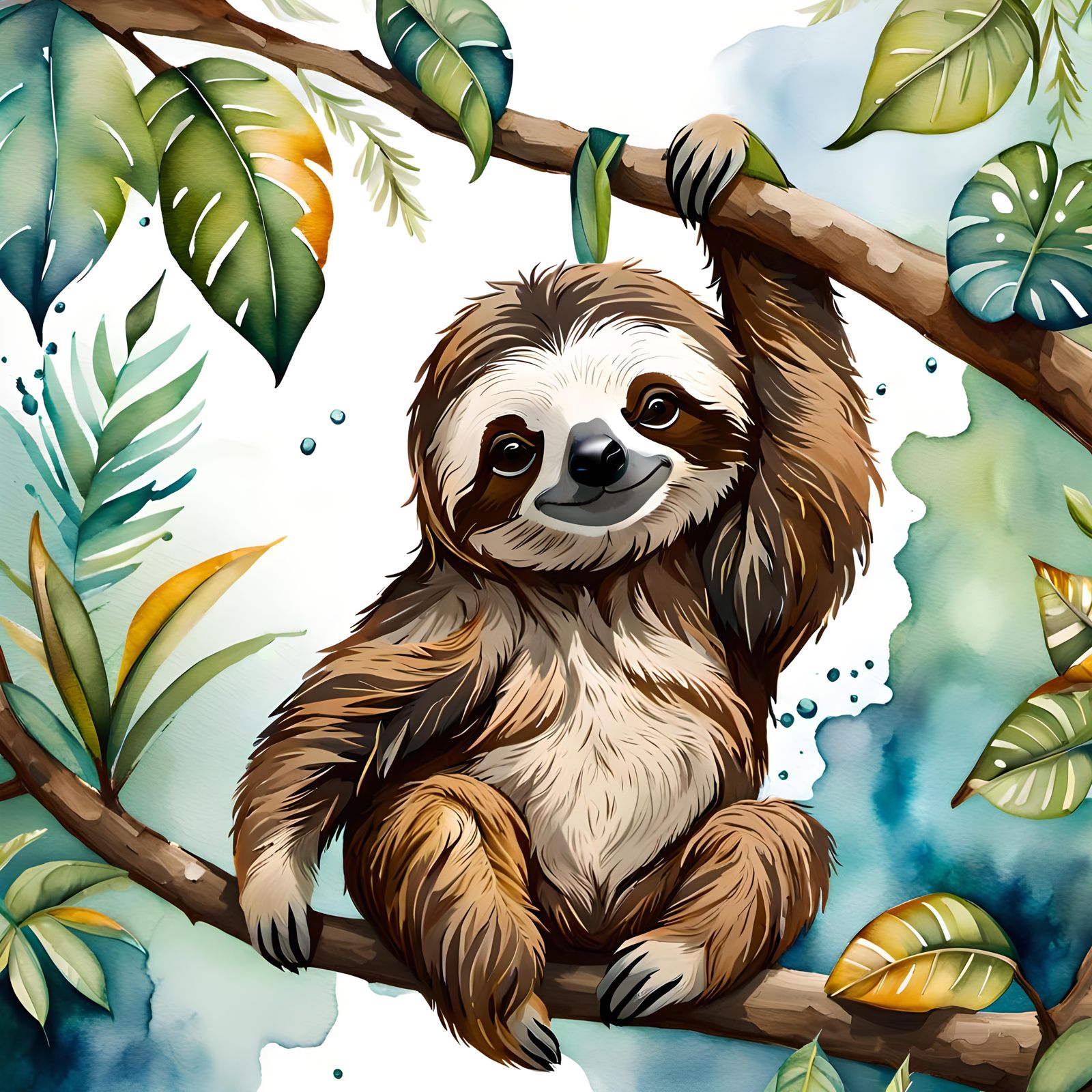 Cute Sloths #1 - AI Generated Artwork - NightCafe Creator