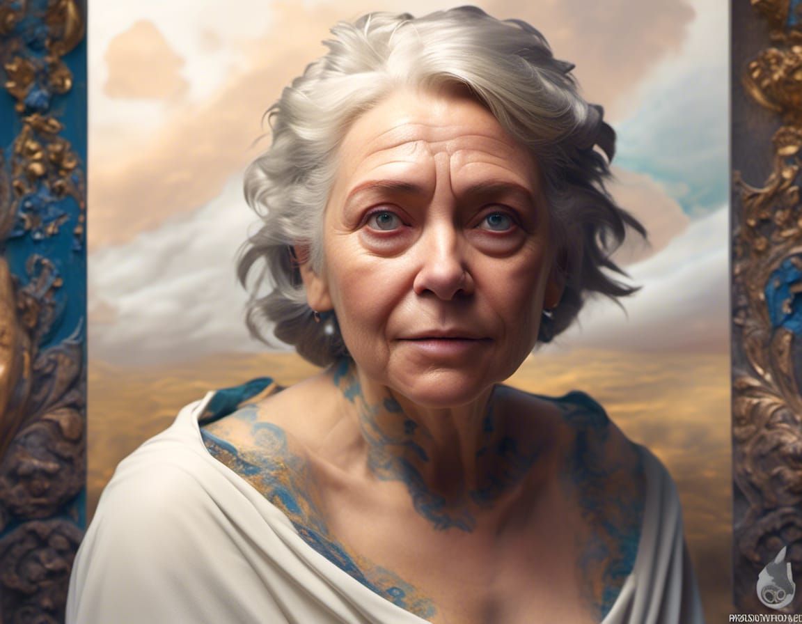 My mother at 67 head and shoulders portrait, 8k resolution concept art ...