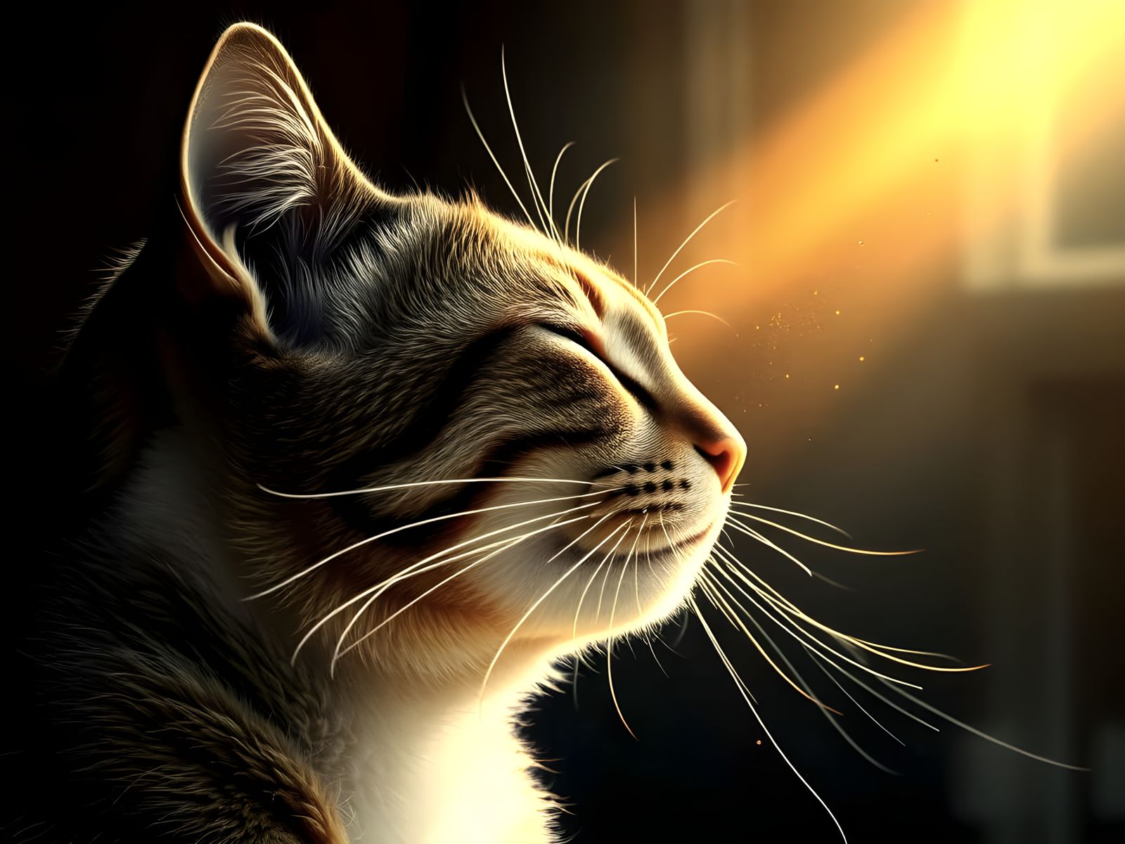 A happy cat.  by @Merlinprincesse